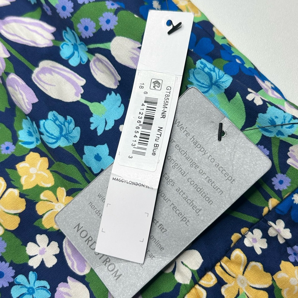 Maggy London‎ NWT Floral Dress Size 18 Sleeveless Pockets Romantic Feminine - Picture 8 of 15